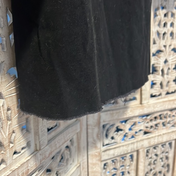 Raw Hem Long Sleeve Dress Black with Zipper back and sleeves. Size Small - Picture 3 of 8